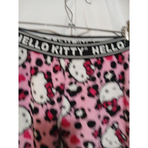 Hello Kitty By Sanrio 2012 Pink Cheetah Print Pajama Pants Medium   Soft - Picture 3 of 9